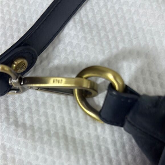 Vintage HOBO Derby Navy Blue Calf Skin Leather Handbag - Picture 4 of 14